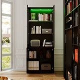 Evan LED Light Strip Glass Door Curio Display Cabinet