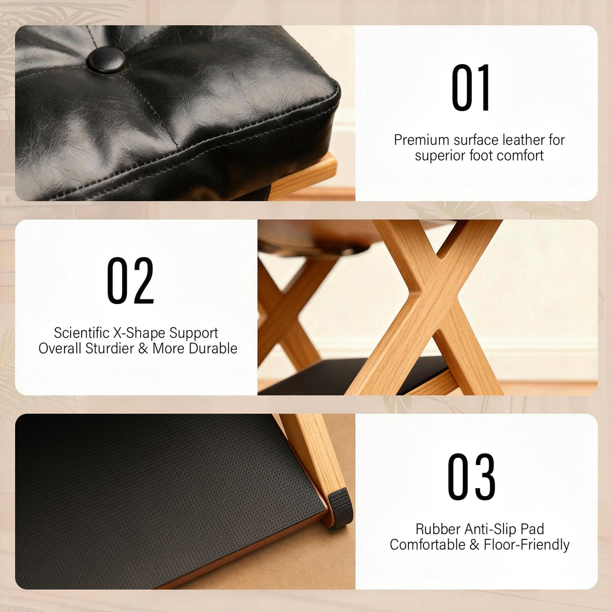 Cameron Wooden Under Desk Footrest