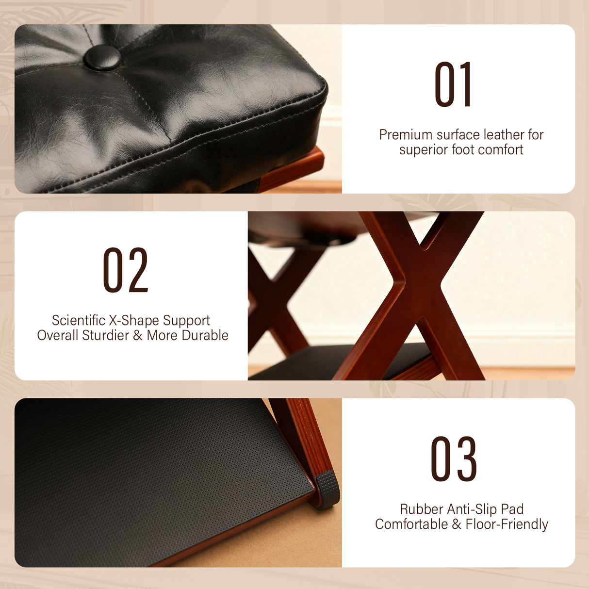 Cameron Wooden Under Desk Footrest