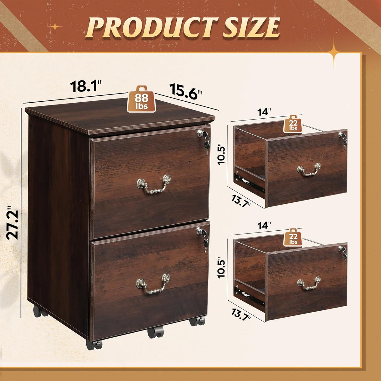 Mason File Cabinet 2-Drawer