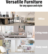 Ennio Modern White Flip-Top Side Table with Detachable Wheels