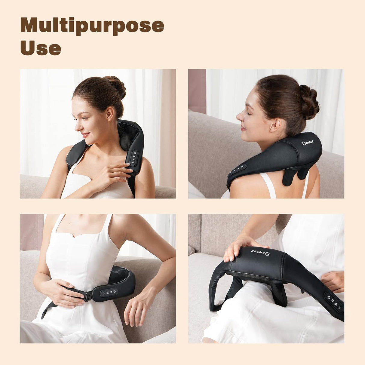 🎁 FREE MASSAGER INCLUDED-Neck and Back Massager with Heat
