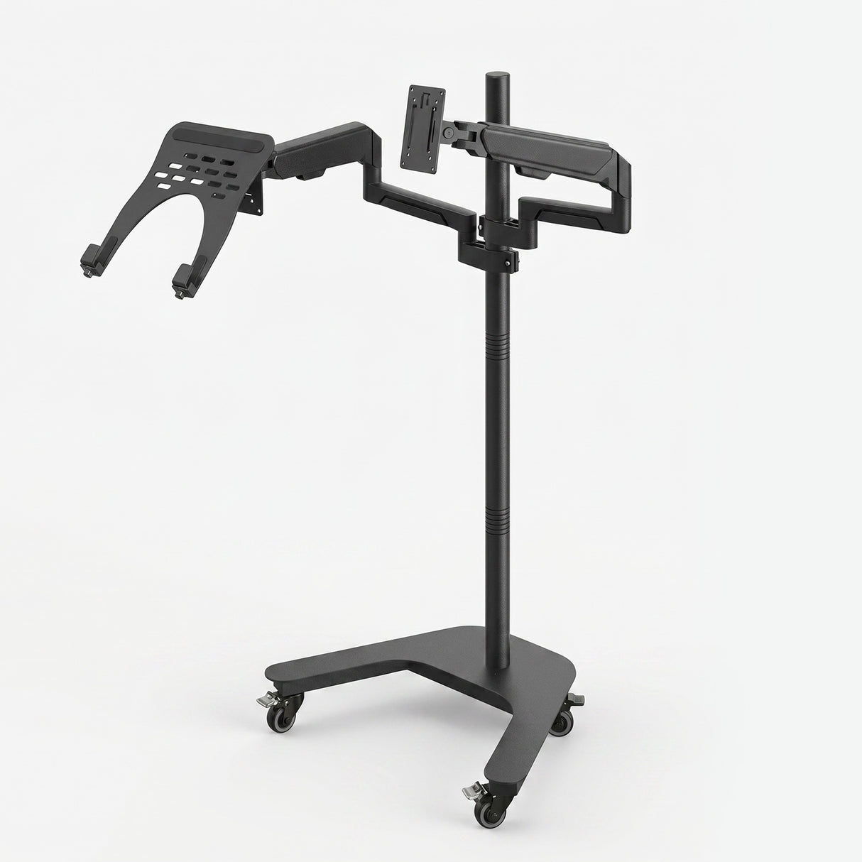 WS-40 Mobile Workstation with Monitor Arm and Keyboard Tray