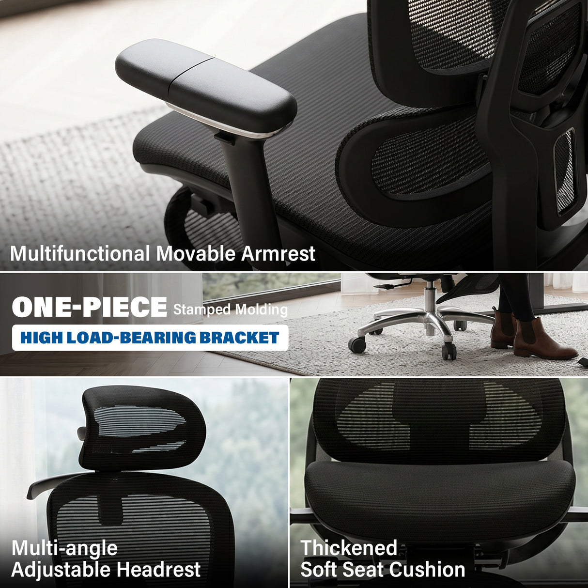 GC-02 Ergonomic Electric Massage AI Office Chair