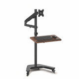 WS-40 Mobile Workstation with Monitor Arm and Keyboard Tray