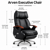 ARVEN Premium Leather Executive Chair –SIZE