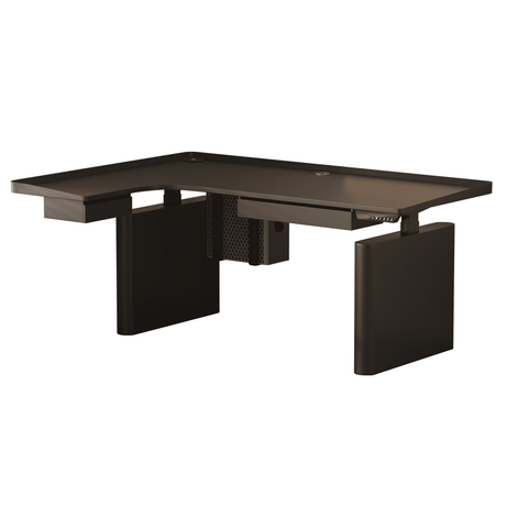 Cameron L shaped Standing Desk - black