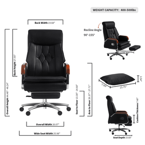 Cameron Massage Office Chair - dimension