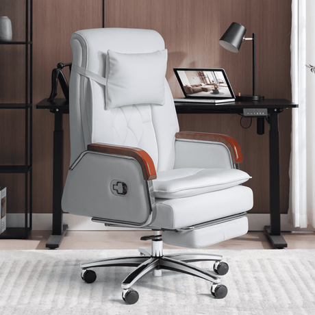 Cameron Massage Office Chair - white at home