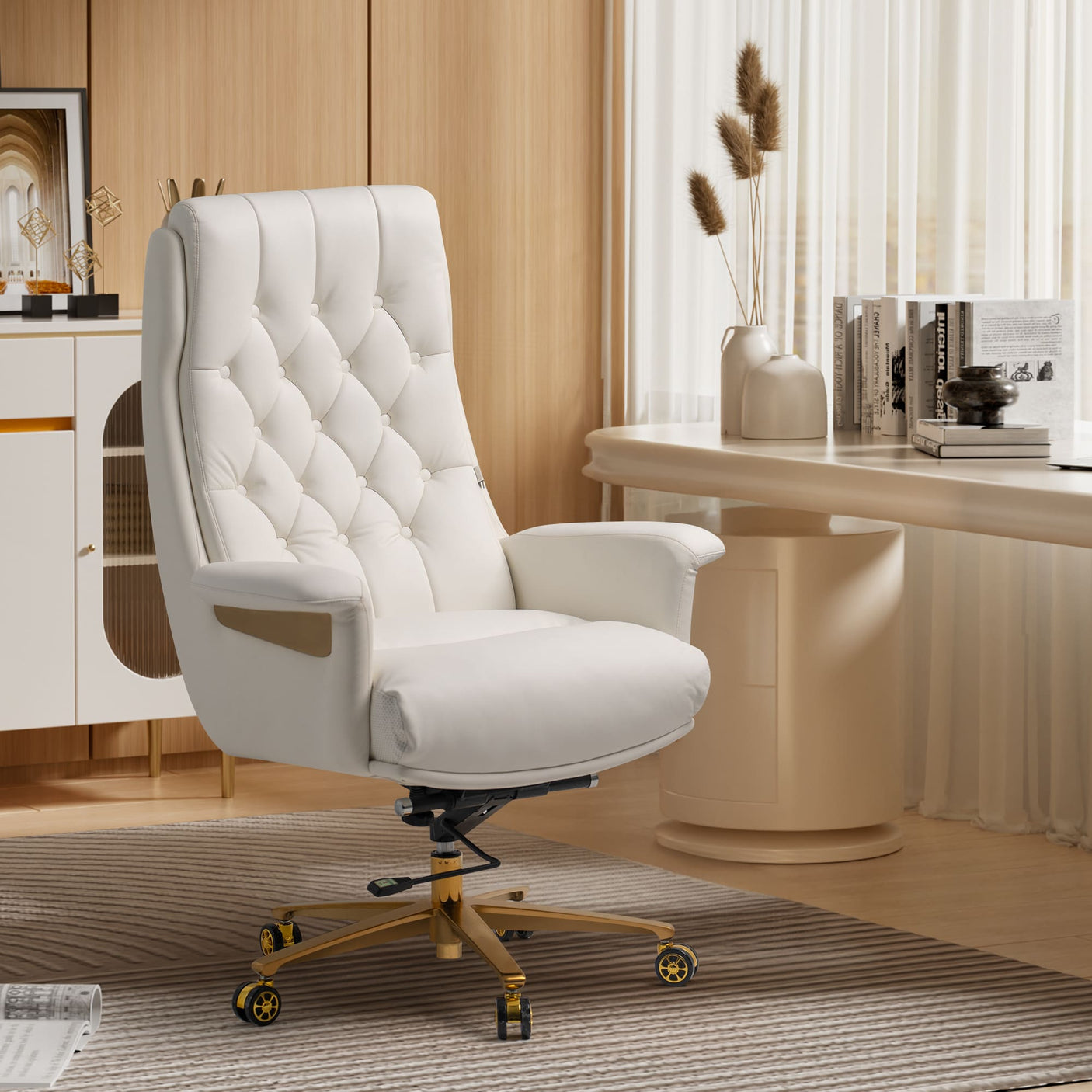 Scene of Cellier massage office chair-white