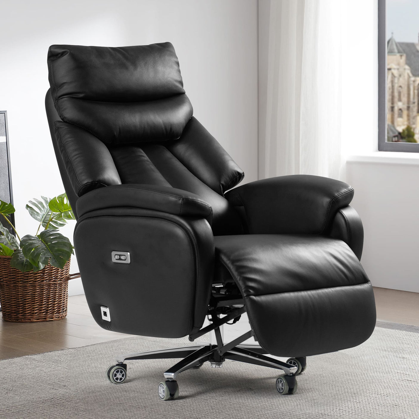 Coast Power Office Recliner Chair-black in the office