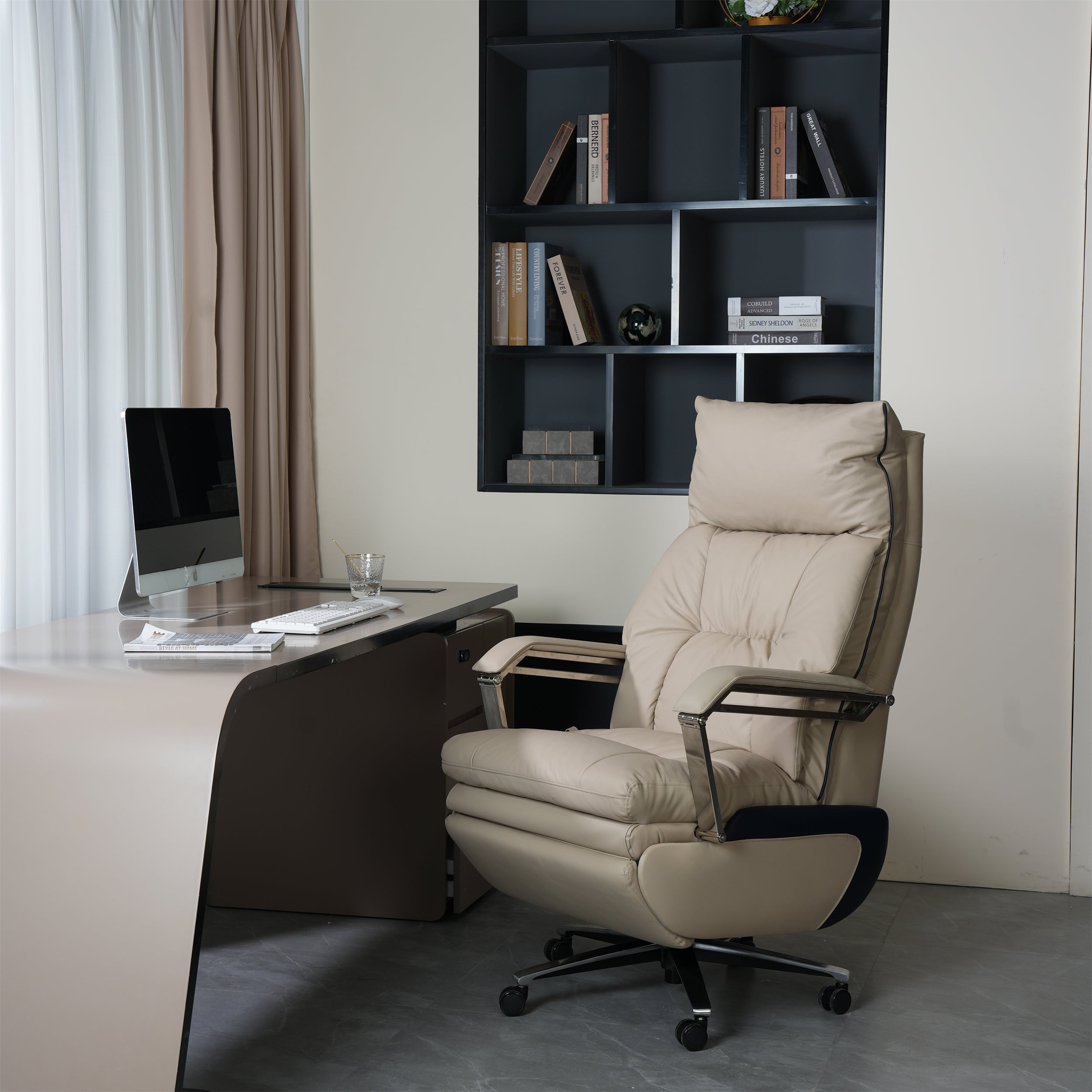 Cowhide office chair online for sale