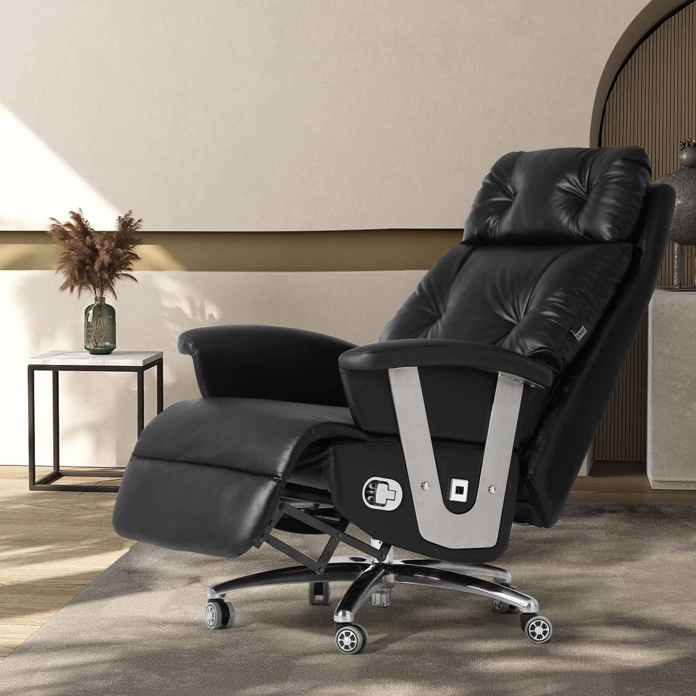 Freya Power Recliner Chair-black-display