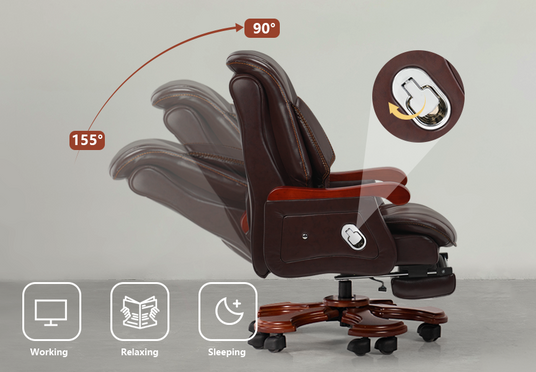Jones Massage Office Chair-recline angle