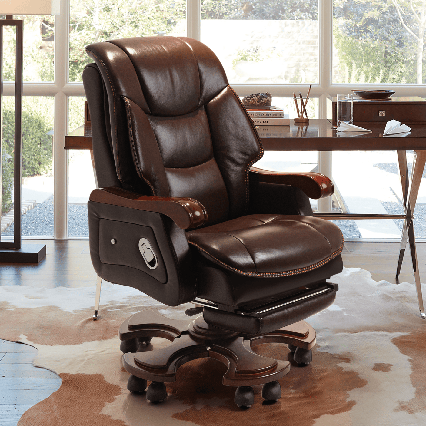 Jones Big And Tall Leather Massage Executive Chair – KINNLS Jones Big And Tall Leather Massage Executive Chair – KINNLS