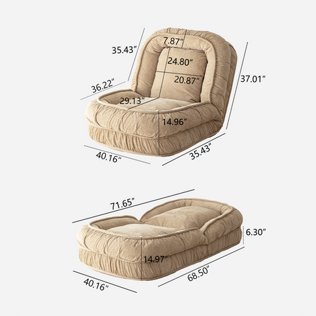 Louann Cozy Folding Sofa Bed-dimension