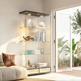 Cameron MDF & Tempered Glass Curio Display Cabinet