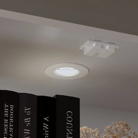 Luca White LED Illuminated Glass Door Display Cabinet