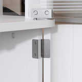 Luca White LED Illuminated Glass Door Display Cabinet