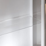 Luca White LED Illuminated Glass Door Display Cabinet