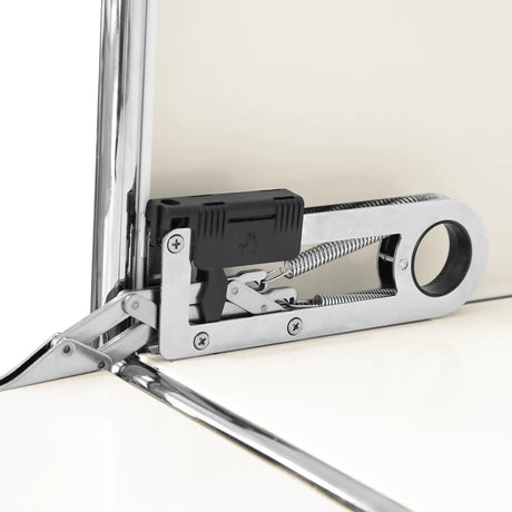 Ennio Modern White Flip-Top Side Table with Detachable Wheels