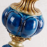Magnus Vintage Blue Velvet Tassel Table Lamp