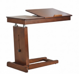 WS-80 Mobile Sit-Stand Desk - Height Adjustable C-Shaped Side Table for Bed & Sofa