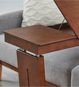 WS-80 Mobile Sit-Stand Desk - Height Adjustable C-Shaped Side Table for Bed & Sofa