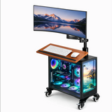 WS-40 Mobile Workstation with Monitor Arm and Keyboard Tray