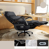 Basil Cowhide Leather Power Recliner Chair