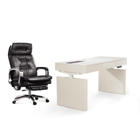 Vane Massage Chair(coffee) + Cellier Standing Desk Bundle(white)