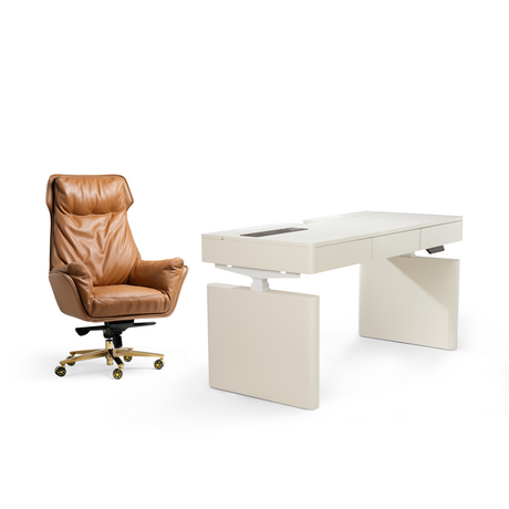 Austin Upholstered Chair + Cellier Standing Desk Bundle