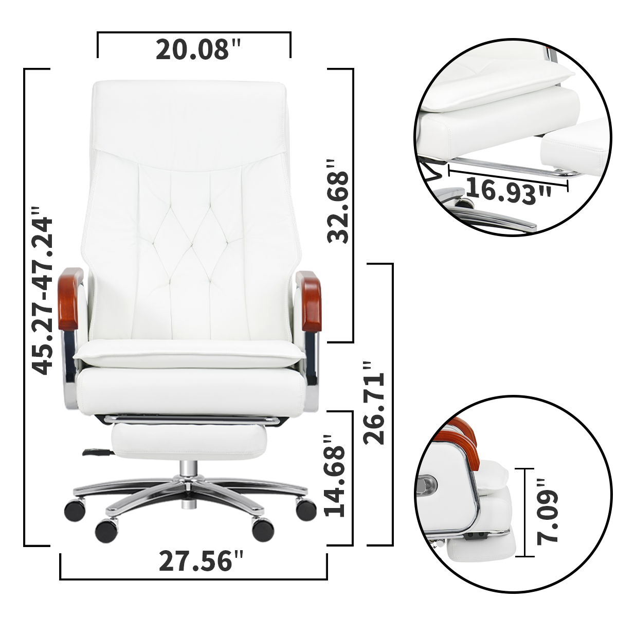 Cameron Executive Office Chair ( White )