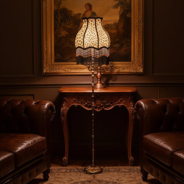 Jones Handmade Leopard Print Floor Lamp