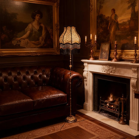 Jones Handmade Leopard Print Floor Lamp