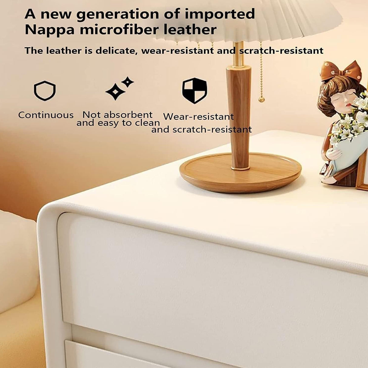 Smart Under Desk Storage Drawer - Nightstand with 3 Drawers