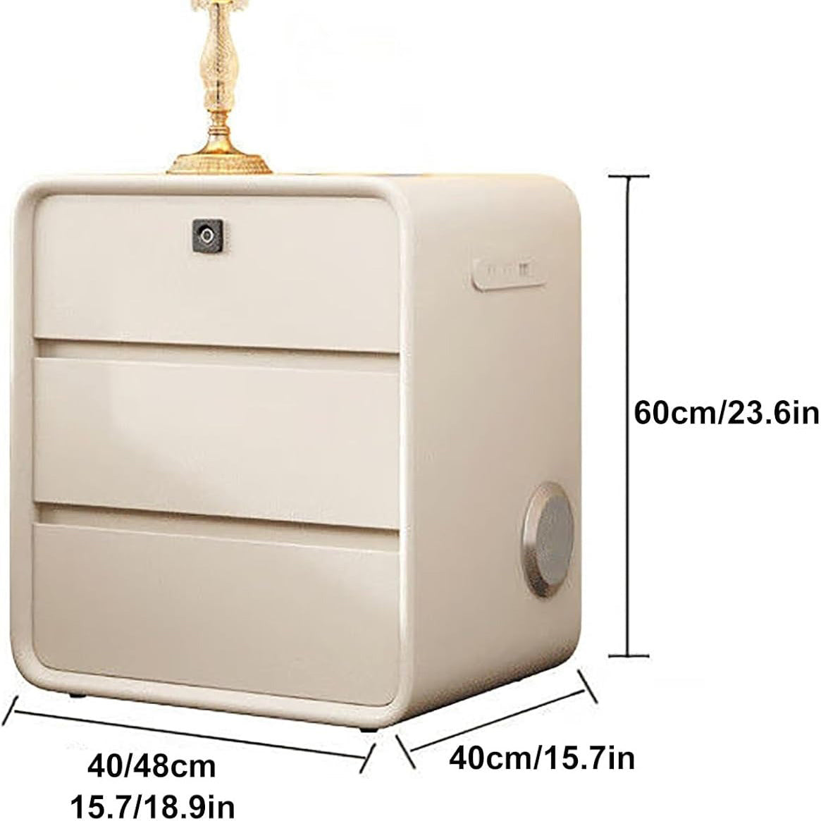 Smart Under Desk Storage Drawer - Nightstand with 3 Drawers