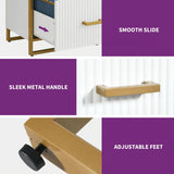 Fluted Under Desk Storage Drawer - 2 Drawers File Cabinet