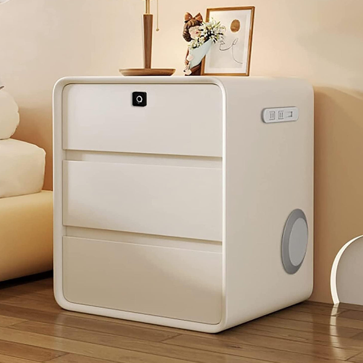 Smart Under Desk Storage Drawer - Nightstand with 3 Drawers