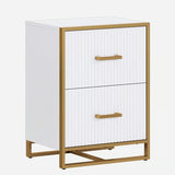 Fluted Under Desk Storage Drawer - 2 Drawers File Cabinet